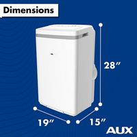 AuxAC - 350 Sq. Ft Portable Air Conditioner - White - Left View