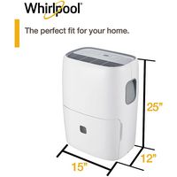 Whirlpool - 40 Pint Dehumidifier - White - Left View