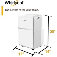 Whirlpool - 275 Sq. Ft Portable Air Conditioner - White - Left View