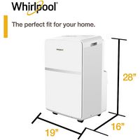 Whirlpool - 350 Sq. Ft Portable Air Conditioner - White - Left View