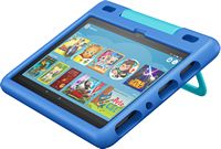 Amazon - Fire 10 Kids – 10.1” Tablet – ages 3-7 - 32 GB - Sky Blue - Left View