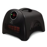 EnergyWise - 1500 Watt Portable Infrared Heater - BLACK - Left View