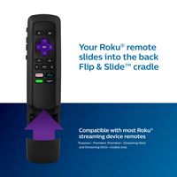 Philips - 4 Device Universal Remote Control Roku - Black - Left View