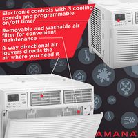 Amana - 250 Sq. Ft. 6,000 BTU Window Air Conditioner - White - Left View