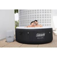 Coleman - 4 Person Portable Inflatable Outdoor Hot Tub - Black - Left View