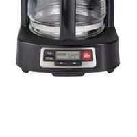 Hamilton Beach - Compact 5-Cup Coffee Maker with Programmable Timer - BLACK - Left View
