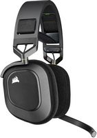 CORSAIR - HS80 RGB Wireless Gaming Headset for PC, Mac, PS5, PS4 - Carbon - Left View