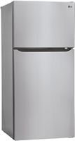 LG - 23.8 Cu. Ft. Top Freezer Refrigerator with Internal Water Dispenser - Stainless Steel - Left View
