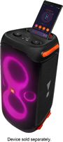 JBL - PartyBox 110 Portable Party Speaker - Black - Left View