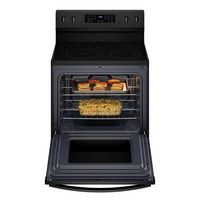 Whirlpool - 5.3 Cu. Ft. Freestanding Electric Convection Range with Air Fry - Black - Left View