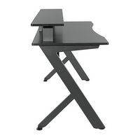 OSP Home Furnishings - Area51 Battlestation Gaming Desk with Matte Legs - Black - Left View