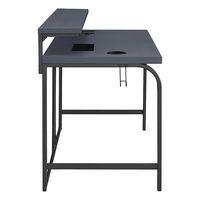 OSP Home Furnishings - Reload 48” Gaming Desk - Slate - Left View