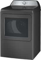 GE Profile - 7.4 Cu. Ft. Smart Gas Dryer with Sanitize Cycle and Sensor Dry - Diamond Gray - Left View