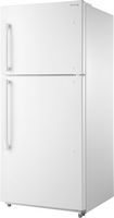Insignia™ - 18 Cu. Ft. Top-Freezer Refrigerator with Handles - White - Left View