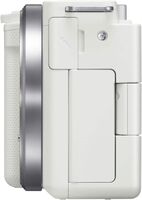 Sony - Alpha ZV-E10 Mirrorless Vlog Camera - Body Only - White - Left View