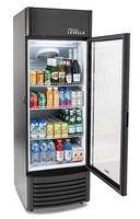 Premium Levella - 9 cu. ft. 1-Door Commercial Merchandiser Refrigerator Glass-Door Beverage Displ... - Left View