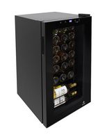 Vinotemp - 28-Bottle Wine Cooler with Touch Screen - Black - Left View
