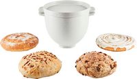 KitchenAid - Bread Bowl with Baking Lid - Grey Speckled - Left View