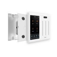 Brilliant - Wi-Fi Smart 3-Switch Home Control Panel with Voice Assistant - White - Left View