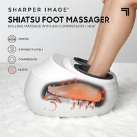 Sharper Image - Shiatsu Foot Massager - White - Left View