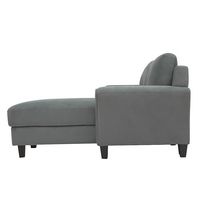 Lifestyle Solutions - Hamburg Rolled Arm Sectional Sofa in Grey - Dark Grey - Left View