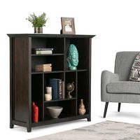 Simpli Home - Amherst Multi Cube Bookcase and Storage Unit - Hickory Brown - Left View