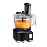 Hamilton Beach - 8 Cup Food Processor with Built-In Bowl Scraper - Black - Left View