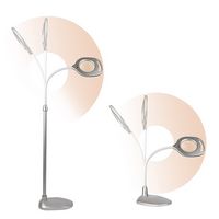 OttLite - 2-in-1 LED Magnifier Floor and Table Light - White - Left View