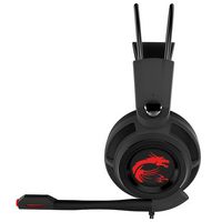 MSI - DS502 Wired Gaming Headset - Black - Left View