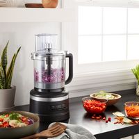 KitchenAid - 13-Cup Food Processor with Work Bowl - Black Matte - Left View