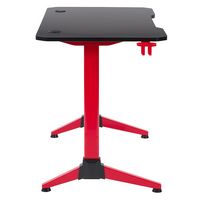 CorLiving - Conqueror Gaming Desk - Red and Black - Left View