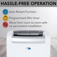 Whynter - 500 Sq. Ft. Portable Air Conditioner - Frost White - Left View