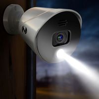 Night Owl - Wired Add On 4K Ultra HD Spotlight Cameras with Audio (2-Pack) - White/Black - Left View