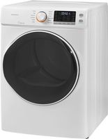 Insignia™ - 8.0 Cu. Ft. Electric Dryer with Steam, Sensor Dry and ENERGY STAR Certification - White - Left View
