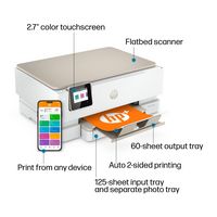 HP - ENVY Inspire 7255e Wireless AiO Inkjet Photo Printer w/ 3 Mo. of Instant Ink (+1 Bonus Mo. w... - Left View