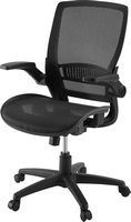 Insignia™ - Ergonomic Mesh Office Chair with Adjustable Arms - Black - Left View