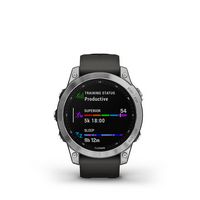 Garmin - fēnix 7 GPS Smartwatch 47 mm Fiber-reinforced polymer - Silver - Left View