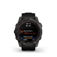 Garmin - fēnix 7X  Sapphire Solar GPS Smartwatch 51 mm Fiber-reinforced polymer - Carbon Gray DLC... - Left View