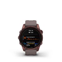 Garmin - fēnix 7S Sapphire Solar GPS Smartwatch 42 mm Fiber-reinforced polymer - Dark Bronze Tita... - Left View