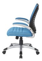 OSP Home Furnishings - Mesh Seat and Screen Back Managers Chair - Blue - Left View