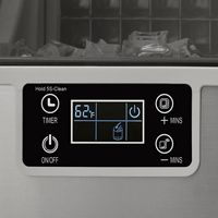 Insignia™ - Portable Clear Ice Maker with Auto Shut-off - Stainless Steel - Left View