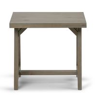 Simpli Home - Sawhorse End Table - Distressed Grey - Left View