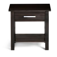 Simpli Home - Kitchener End Table - Hickory Brown - Left View