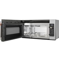 Café - 1.7 Cu. Ft. Convection Over-the-Range Microwave with Air Fry - Matte White - Left View