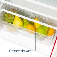 Insignia™ - 4.5 Cu. Ft. Retro Mini Fridge with Top Freezer and ENERGY STAR Certification - Red - Left View
