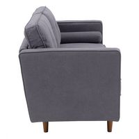 CorLiving - Mulberry 3-Seat Fabric Upholstered Modern Sofa - Grey - Left View