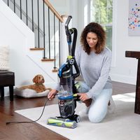 BISSELL - Pet Hair Eraser Turbo Rewind Upright Vacuum - Cobalt Blue and Electric Green - Left View
