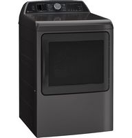 GE Profile - 7.4 Cu. Ft. Smart Gas Dryer with Steam, Sanitize Cycle and Sensor Dry - Diamond Gray - Left View