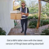 Ring - Battery Doorbell Smart Wifi Video Doorbell - Battery-Powered with Head-to-Toe Video, Live ... - Left View
