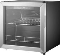 Insignia™ - 48-Can Beverage Cooler - Stainless Steel - Left View